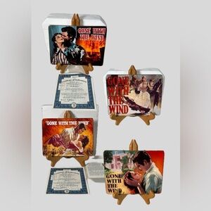 GWTW #1-4 The Movie of the Century Rectangle Plate The Bradford Exchange